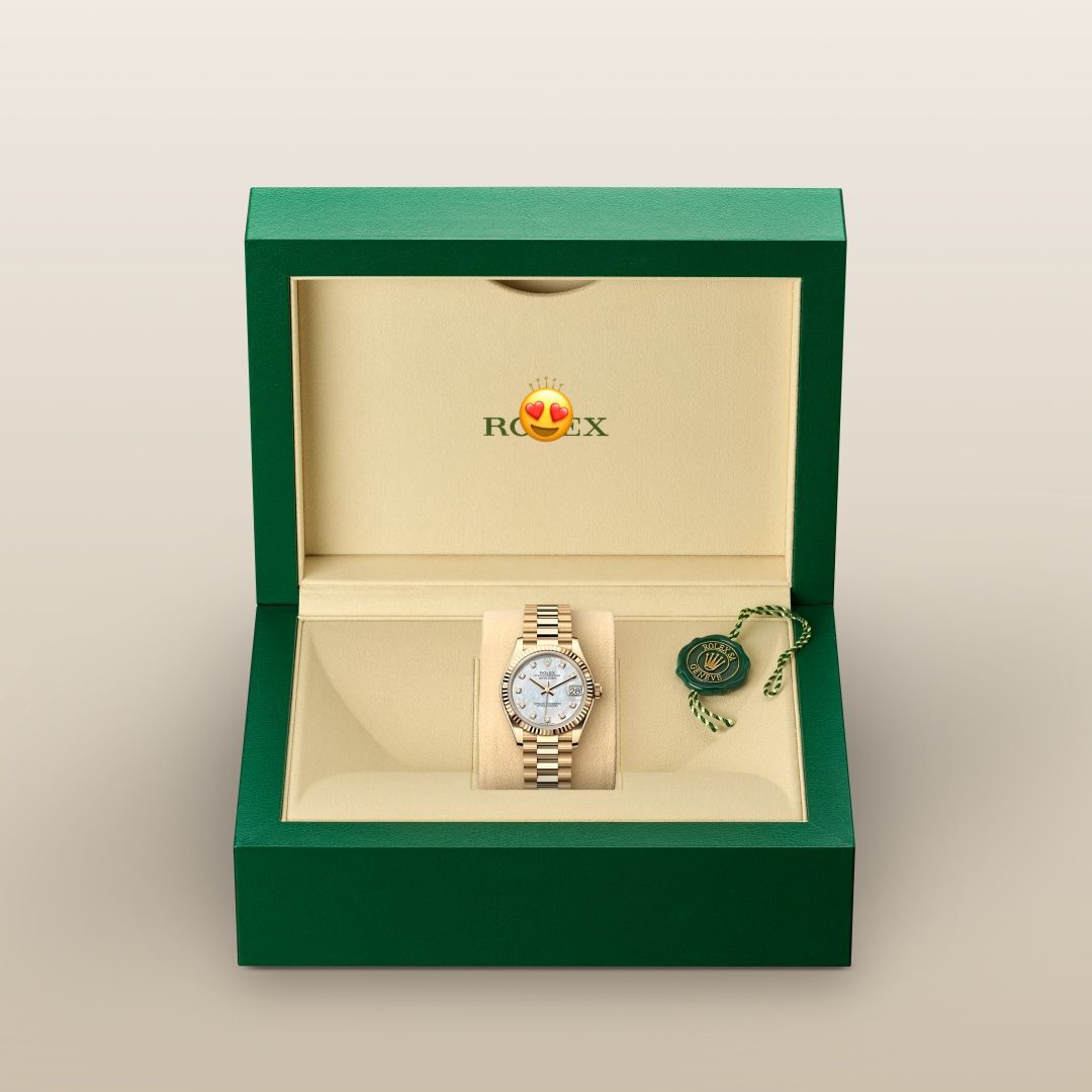 Role* Date just Woman Oyster, 31 mm, yellow gold (Automatic)