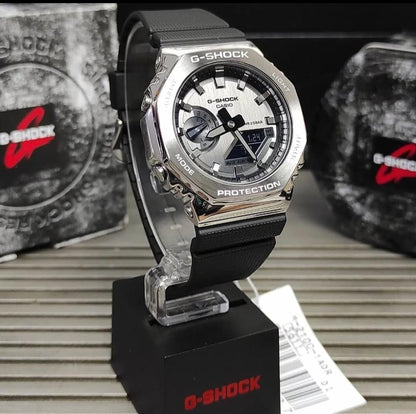 G-Shock GM-2100 Silver Gray Silicon Black Strap Generic
