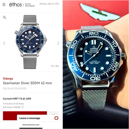 Omega Seamaster, James Bond 60th Anniversary Edition Ultra Premium Quality