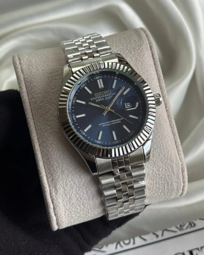 Sieko Mod Datejust Blue Dial Silver Stainless Steel Generic