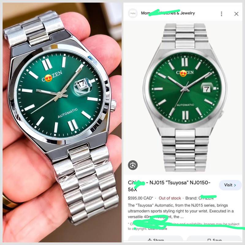 CITIZ*N ANALOG GREEN DIAL
