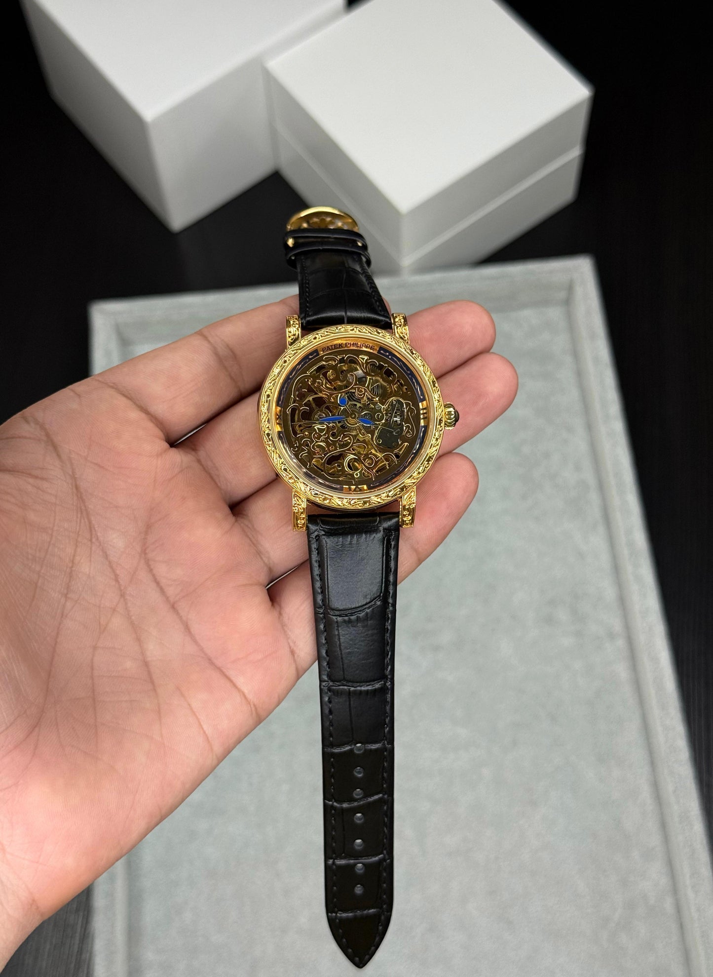 Patek philippe Skeleton Automatic Mechanical Wrist Watch