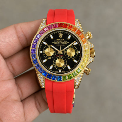 Rolex Daytona Orange Strap Rainbow