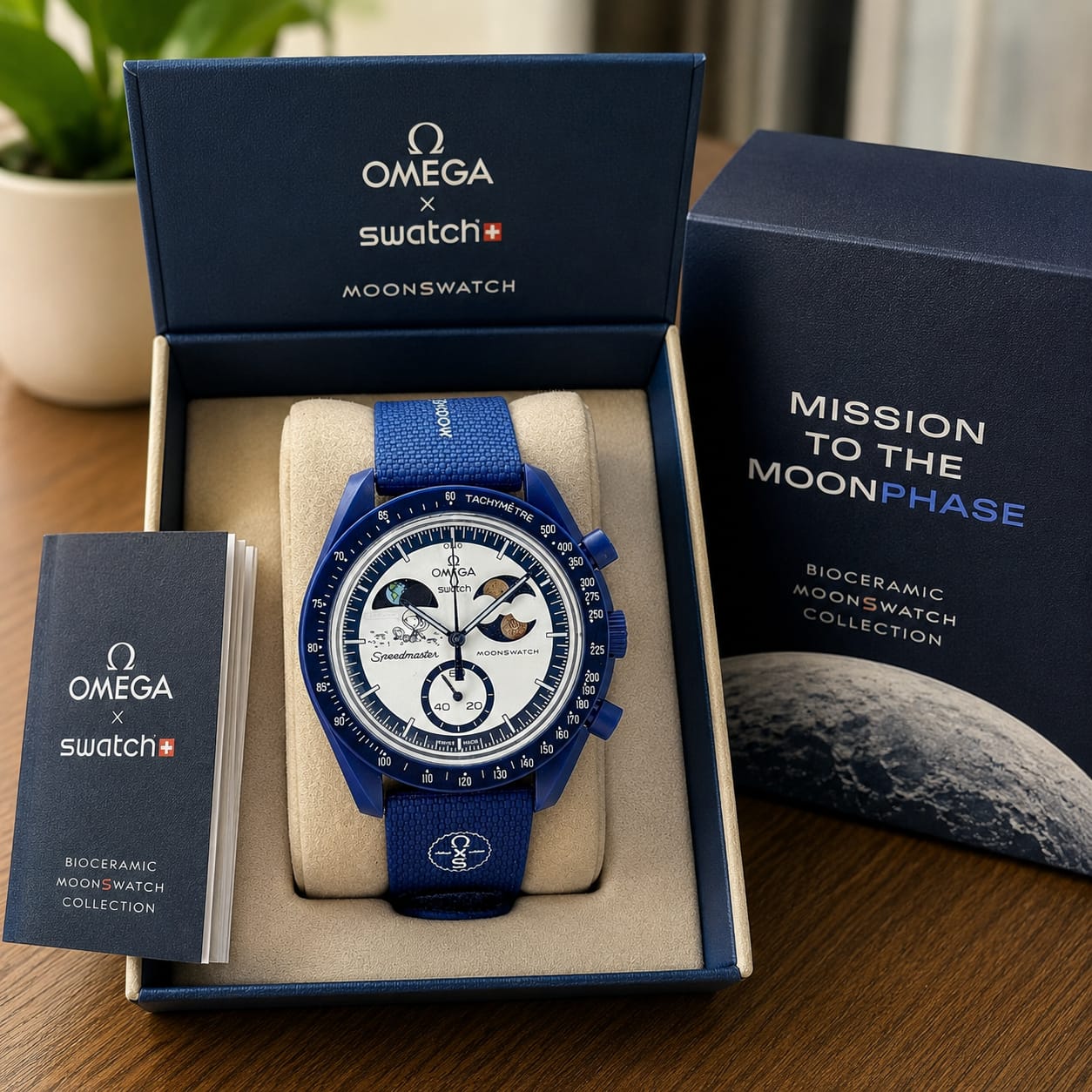 Omega Speedmaster Moonswatch greyBlack with black belt