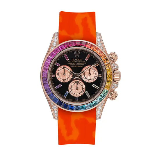Rolex Daytona Orange Strap Rainbow