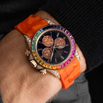 Rolex Daytona Orange Strap Rainbow