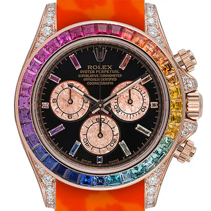 Rolex Daytona Orange Strap Rainbow