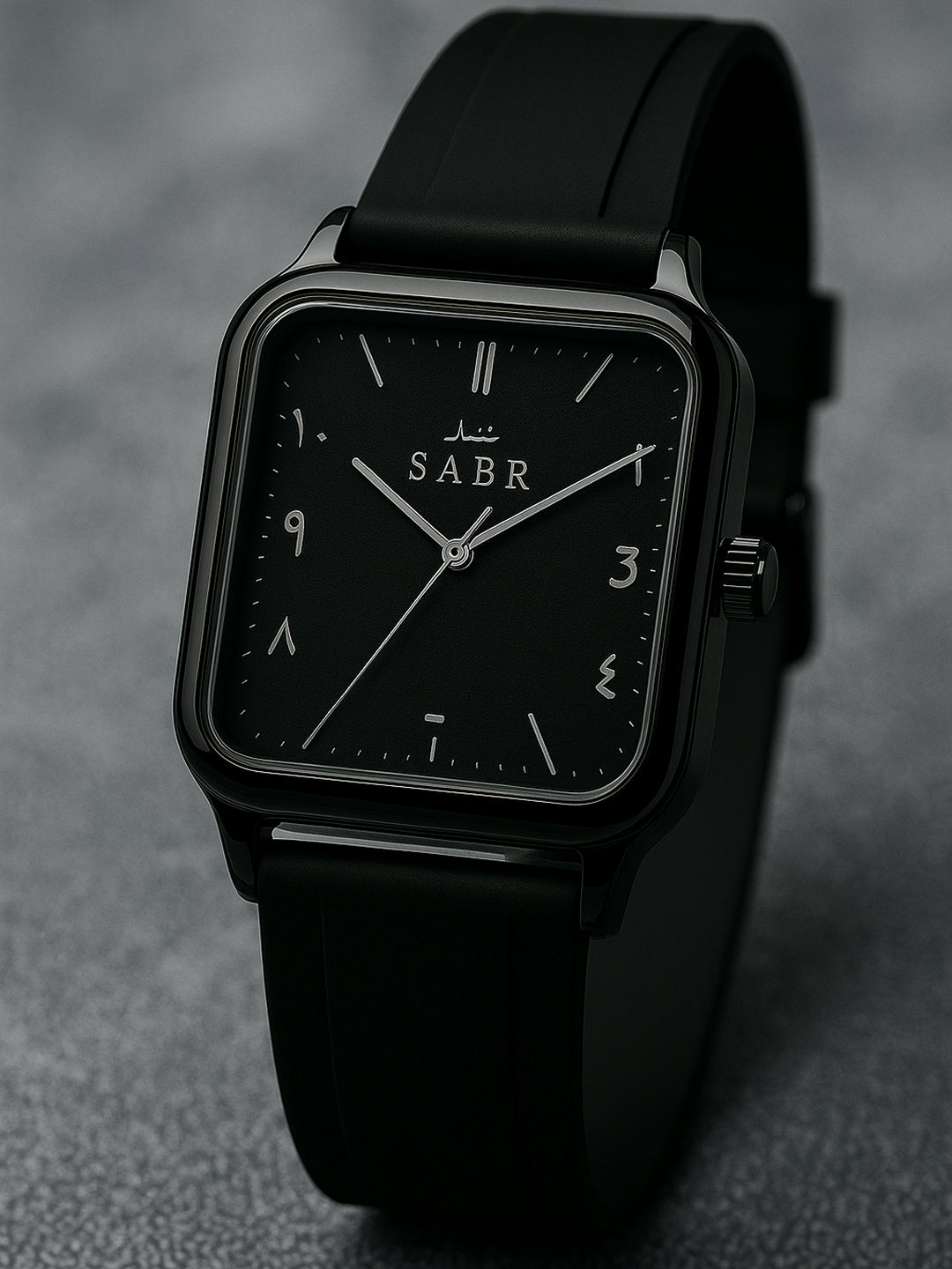 SABR Square Dial Arabic Numeral Watch