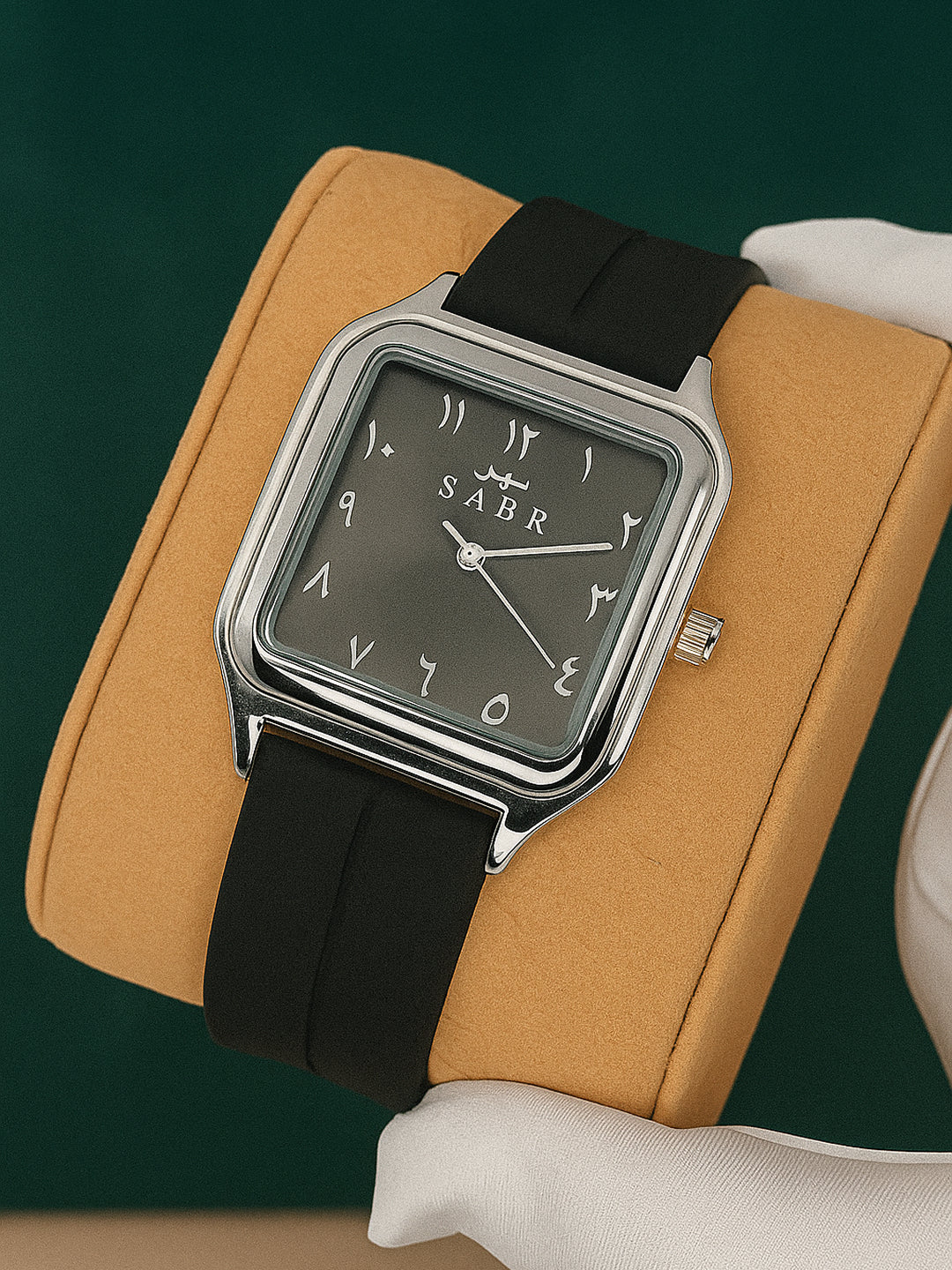 SABR Square Dial Arabic Numeral Watch